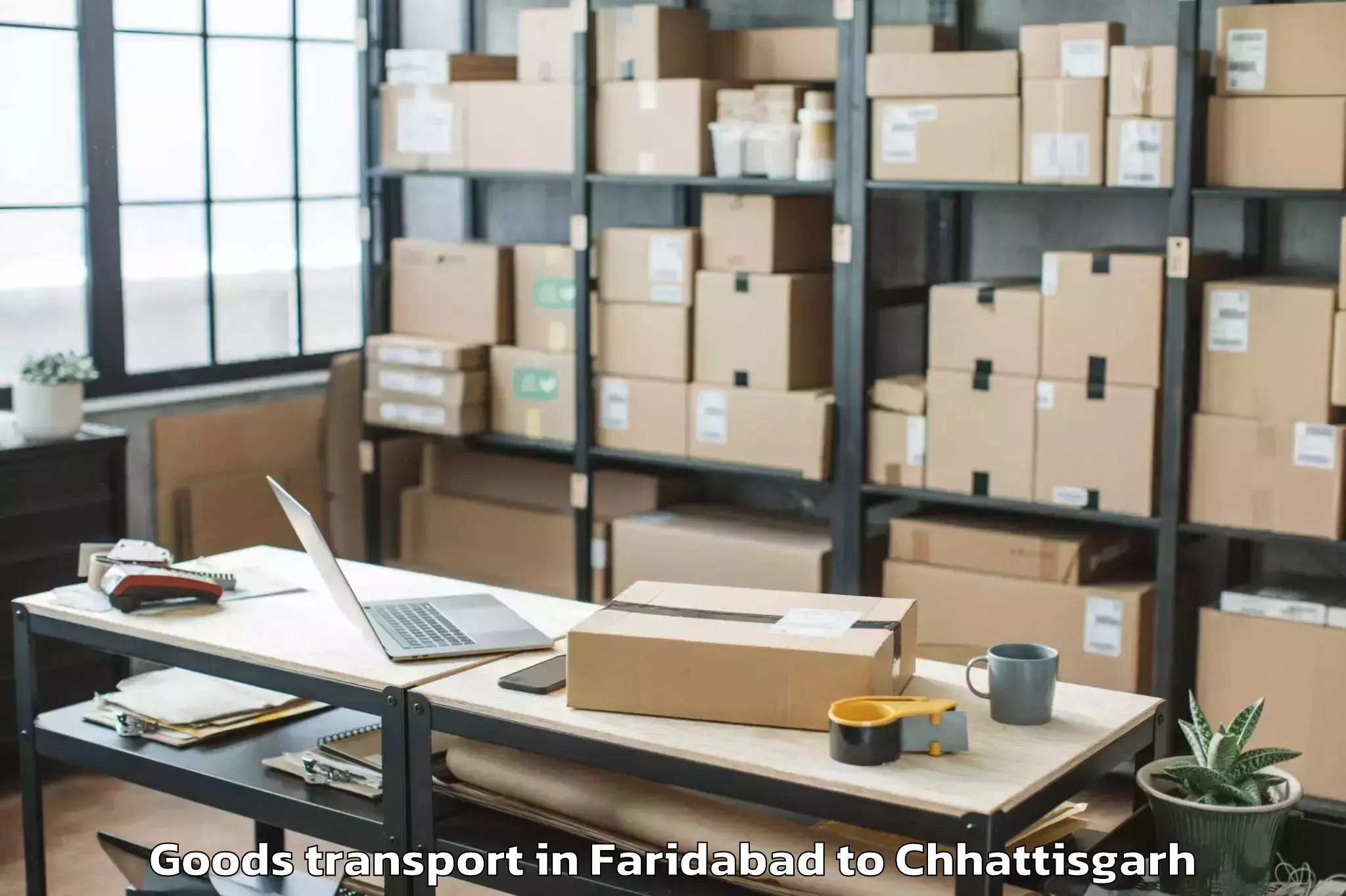 Trusted Faridabad to Gaurela Goods Transport